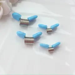 Пружина-стоппер 22 мм (Bead Stopper), цвет голубой, 2 штуки, И051