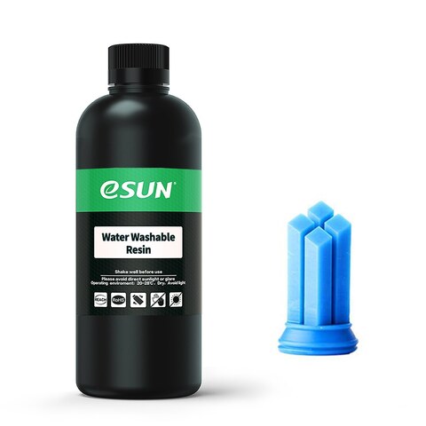Фотополимерная смола eSUN Water-Washable Resin for LCD, 500 г, синий, WATERWASHABLERESIN-U