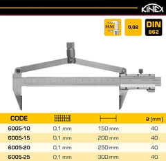 Штангенциркуль разметочный ШЦРТ-250/40мм 0,1мм Kinex 6005-20 (АКЦИЯ) (В)