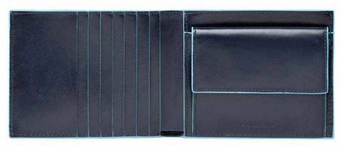 Кошелек мужской Piquadro Blue Square PU1239B2R/BLU2, синий, кожа натуральная