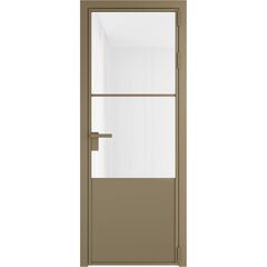 Алюминиевая дверь 20AG шампань остеклённая