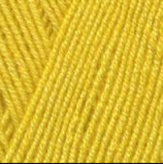 Пряжа "Мираж", 50% мериносовая шерсть, 50% акрил, 100 гр, 330 м, желтый