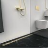 Alcaplast APZ10BLACK-950BRASS Водоотводящий желоб с порогами для перфорированной решетки, черный-брасс