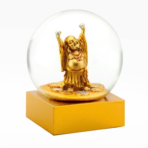 Стеклянный шар Смеющийся Будда