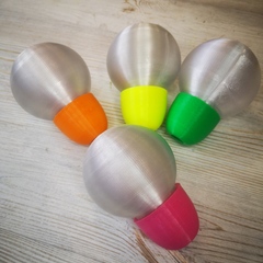 Плафон с широким основанием на резьбе. 8см. Пластик