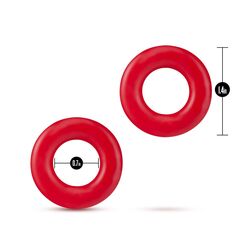 Набор из 2 красных эрекционных колец Stay Hard Donut Rings - 
