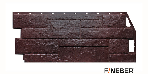 Фасадная панель Fineber Камень природный коричневый 1085х447 мм