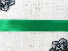 Лента атласная, ш. 2 см, травяной