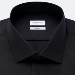 Сорочка мужская Seidensticker Shaped Fit 01.021000-84 черная из поплина