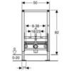 Монтажный элемент для биде Geberit Duofix 111.524.00.1