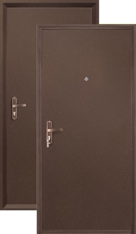 Входная металлическая дверь Б-2 Профи (медь антик+медь антик)  Valberg из стали 0,6 мм с 1 замком