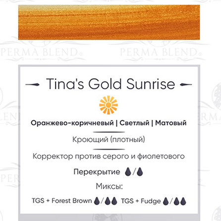 "TINA'S GOLD SUNRISE" пигмент для бровей. Permablend