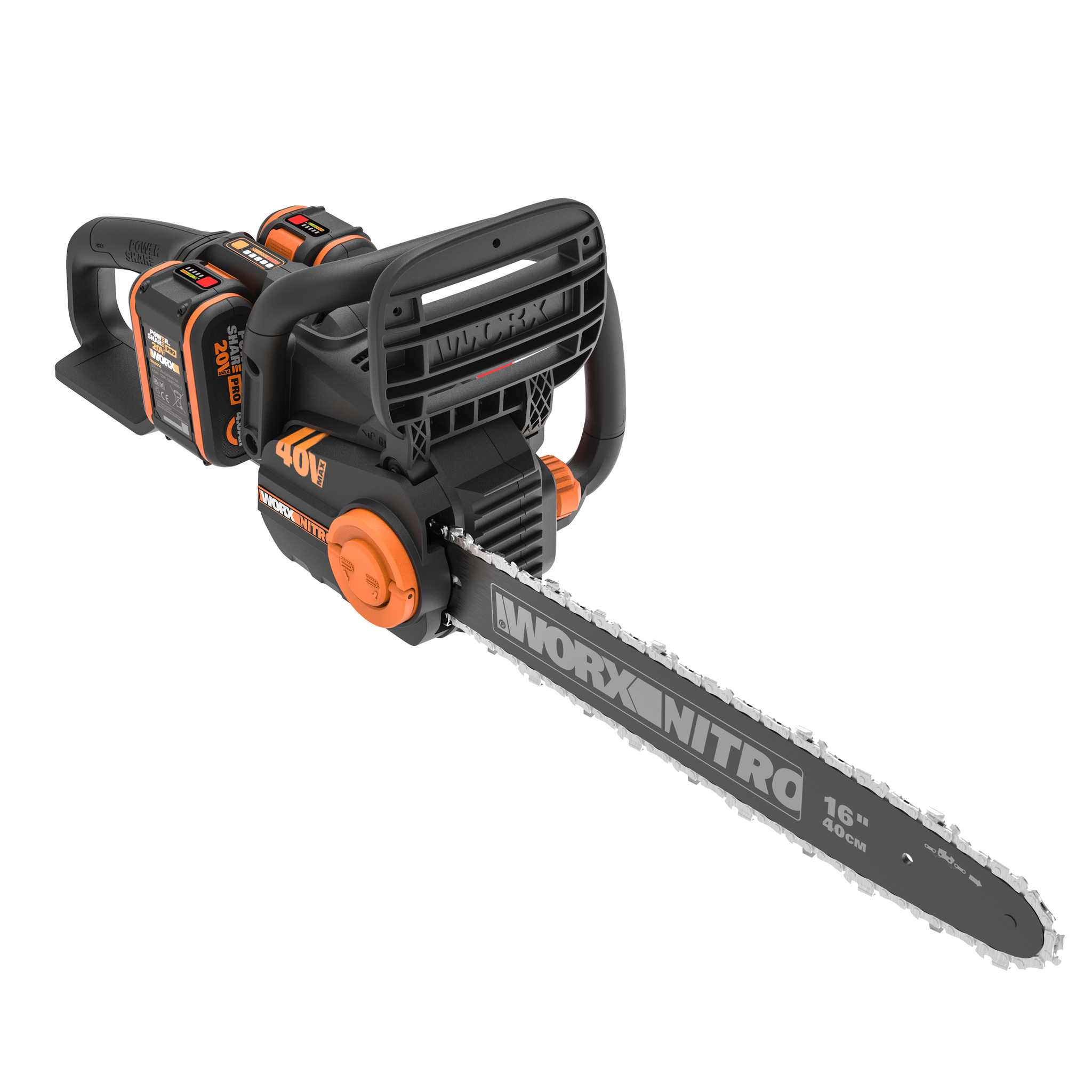 Цепная пила аккумуляторная WORX NITRO 40В 40cm бесщеточная, без АКБ и ЗУ