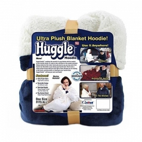 Плед Huggle с рукавами и капюшоном Ultra Plush Blanket Hoodie