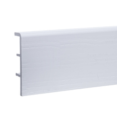 Плинтус дюрополимерный Rico Concept Белый с тиснением 80001 80х20х2200 мм