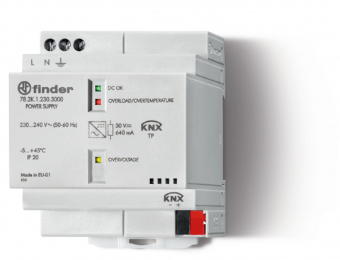 Импульсный источник питания KNX; вход 110...240В AC; Выход 29B DC 640мА, KNX Bus; упаковка 1 шт.