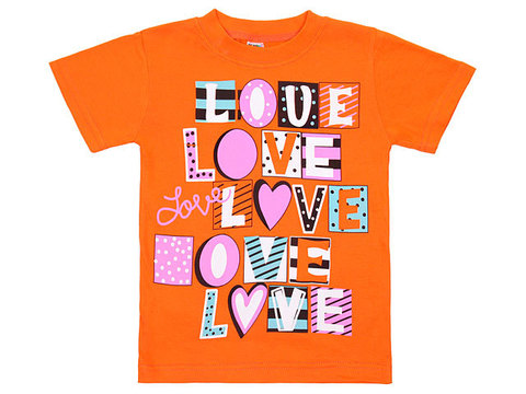 19065-36 футболка для девочек, оранжевая