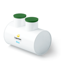 Септик Евролос Эко 10 S 5 000 л. горизонтальный / 2000 л. в сутки / 10 чел. / самотечный сброс (500x120x170см;209кг;черный) - арт.556006