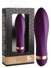 Фиолетовый закрученный мини-вибратор Twister - 14 см. - 