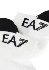 Теннисные носки EA7 Knitted Sock 1P - white/black