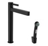 Hansgrohe Finoris 76220670 Высокий смеситель для раковины с гигиеническим душем (чёрный матовый)