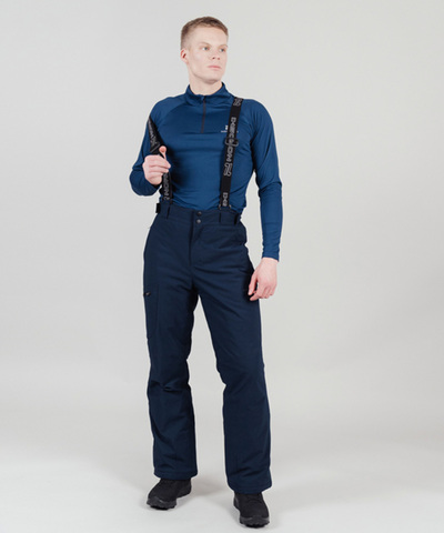 Элитные Горнолыжные брюки Nordski Lavin Dress Blue мужские с высокой спинкой