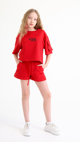 Шорты трикотажные, красные