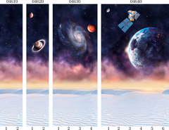 Панель ПВХ фотопечать 3D Panda Космос 2700х250 мм