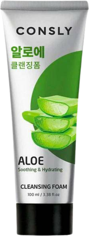 Consly Aloe Vera Soothing Creamy Cleansing Foam Пенка для умывания успокаивающая кремовая c экстрактом алоэ вера