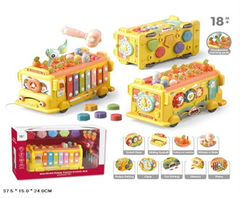 Автобус ксилофон детский с молоточком, рамер 38*16