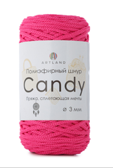Полиэфирный шнур Candy 3 мм, 200 гр, 100м, ярко-розовый