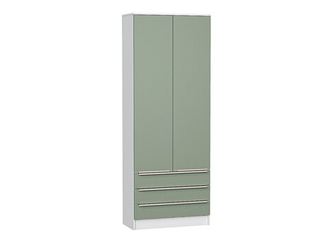 Шкаф двухстворчатый Стиль ШК-803 с ящиками Silky Mint Белый