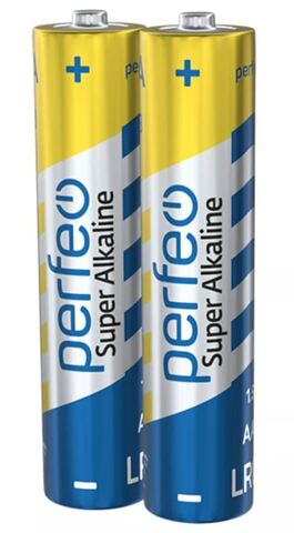 Батарейки LR03 AAA мизинчиковые алкалиновые 2шт, 1.5V PERFEO