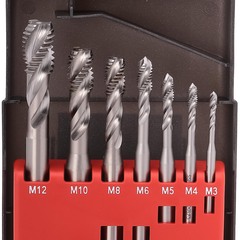 Набор метчиков машинных M3 -M12 HSS DIN371/376 (Винт., C/2,5P, R35) 7пр Bucovice(CzTool) 105002