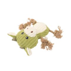 Mpets игрушка мягкая для собак Коровка Рози с канатом, 28 см