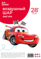 К Фигура, Тачки, Молния МакКуин (флажки), 28''/71 см, 1 шт. (В упаковке)