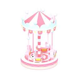 Детский аттракцион 4kids Карусель «Зефирка» c электроприводом