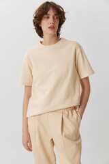 Футболка прямого кроя махровая