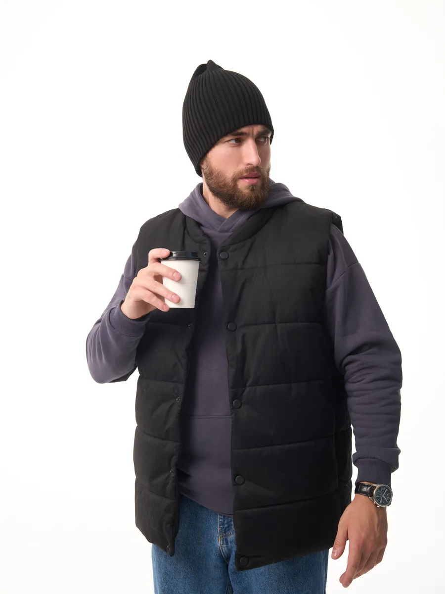 Шапка осенняя бини вязаная зима