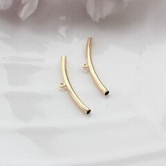 УЦЕНКА!!! Трубочка с петелькой, спейсер, 39*3 мм, позолота, У052