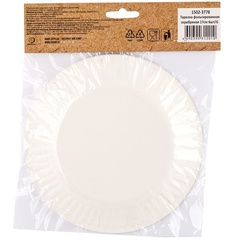 Тарелка фольгирован серебряная 17см 6шт