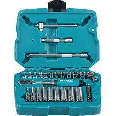 Набор ключей и головок, 34 предмета, 1/4" Makita B-65567