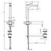 Gessi Rilievo Смеситель для раковины на 1 отв. с донным клапаном  h=297мм, излив 154мм , цвет: хром 59003#031