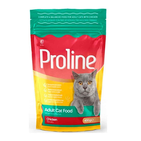 Сухой корм Proline с курицей, для взрослых кошек, 400 г.