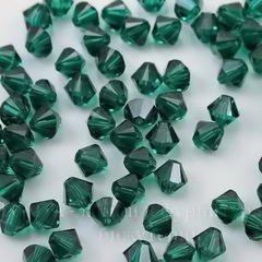 5328 Бусина - биконус Сваровски Emerald 4 мм, 10 штук
