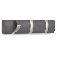 Вешалка настенная flip, 30,5 см, дерево/никель, 3 крючка