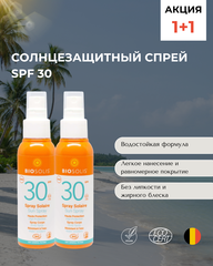 1+1 Biosolis Солнцезащитный спрей SPF 30, 100 мл
