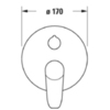 Duravit B.1 Смеситель для душа скрытого монтажа (наружная часть круг) с переключателем и перепускным клапаном, цвет: хром B14210012010