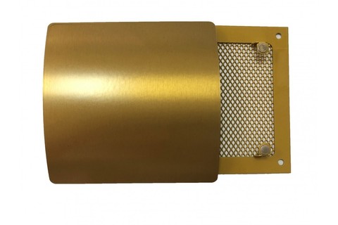 Решетка на магнитах Родфер РД-140 Латунь с декоративной панелью 140х140 мм