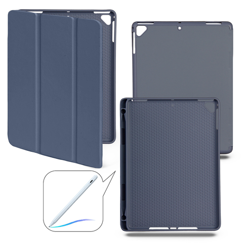 Чехол книжка-подставка Smart Case Pensil со слотом для стилуса для iPad Air 2 (9.7") - 2014 (Лавандовый серый / Lavender Grey)
